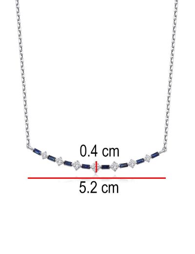 Safir-Pırlanta Su Yolu Kolye resmi