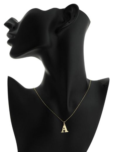 Döküm Harf Altın Kolye / 14 Ayar resmi