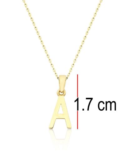 Klasik Harf Altın Kolye/14 Ayar resmi