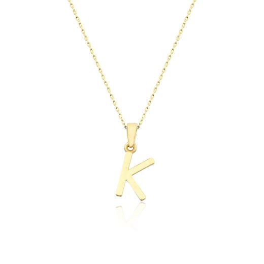 Klasik Harf Altın Kolye/14 Ayar resmi