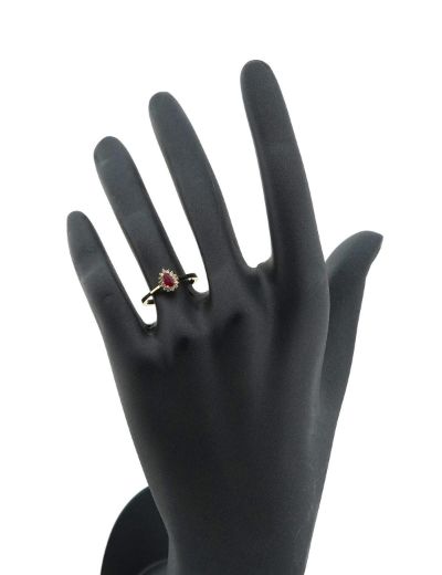 Klasik Anturaj Damla Yakut Yüzük resmi