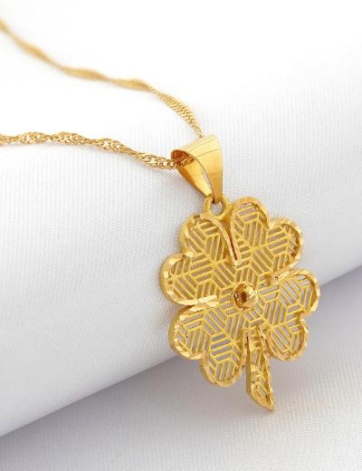 Yonca Altın Kolye / 22 Ayar resmi