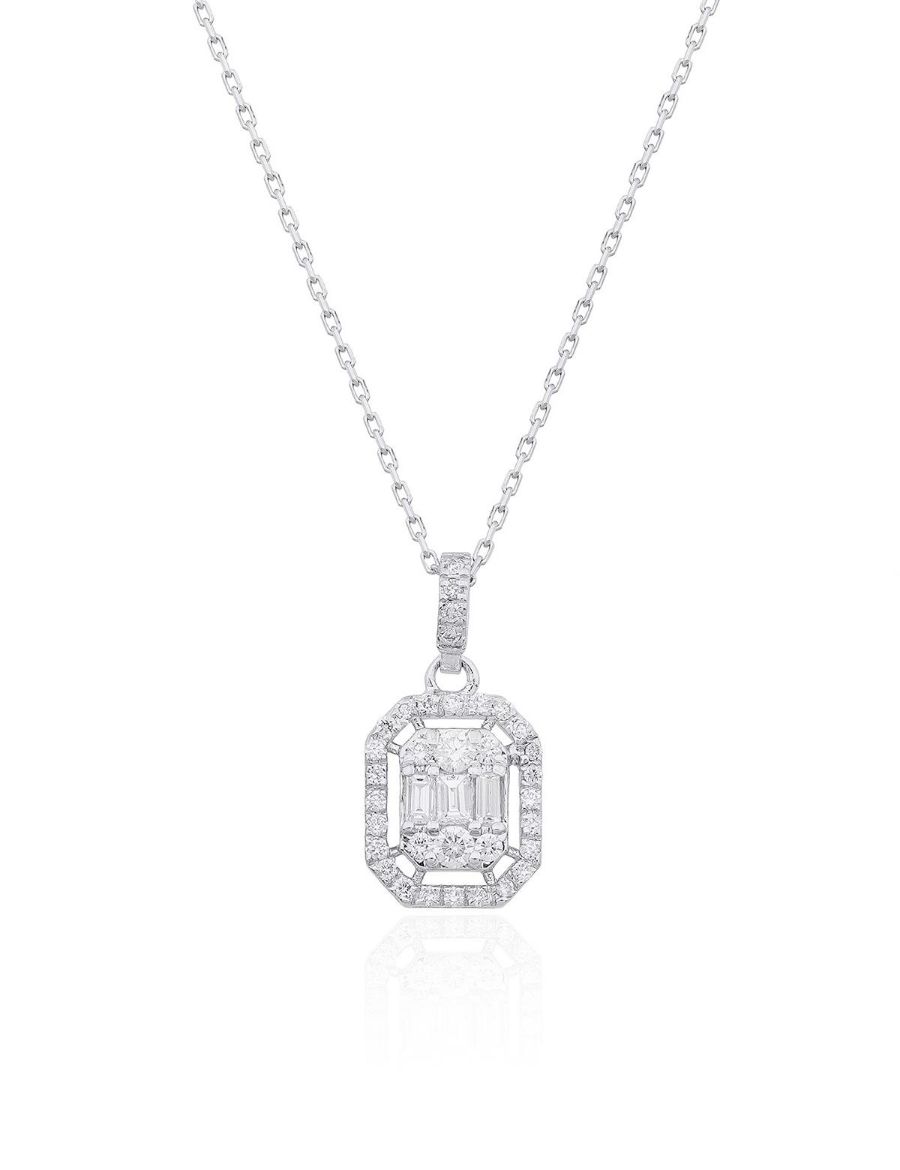 Pırlanta Baget  Kolye /0.27ct resmi