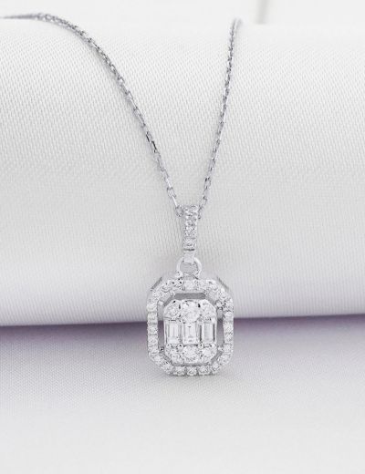 Pırlanta Baget  Kolye /0.27ct resmi