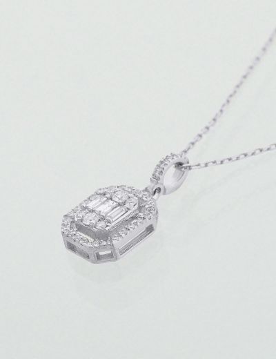 Pırlanta Baget  Kolye /0.27ct resmi
