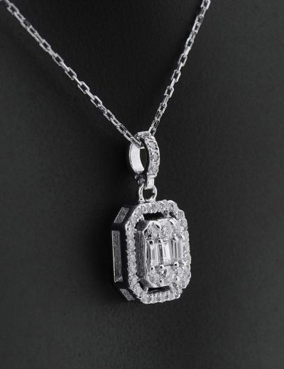 Pırlanta Baget  Kolye /0.27ct resmi