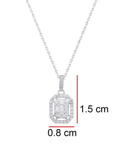 Pırlanta Baget  Kolye /0.27ct resmi