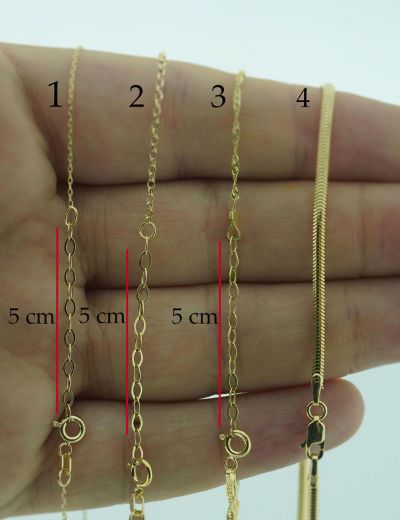 El Yazısı Harf Altın Kolye ( Majiskül Harf Kolye ) / 14 Ayar resmi