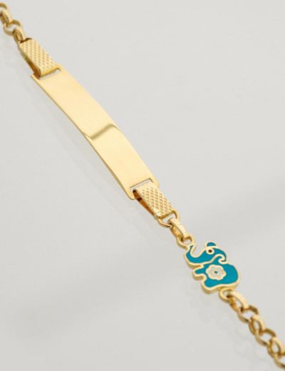 Fil Altın Çocuk Künye Bileklik resmi