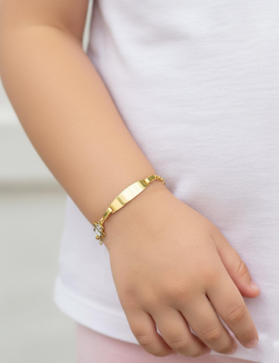 Panda Altın Çocuk Künye Bileklik resmi