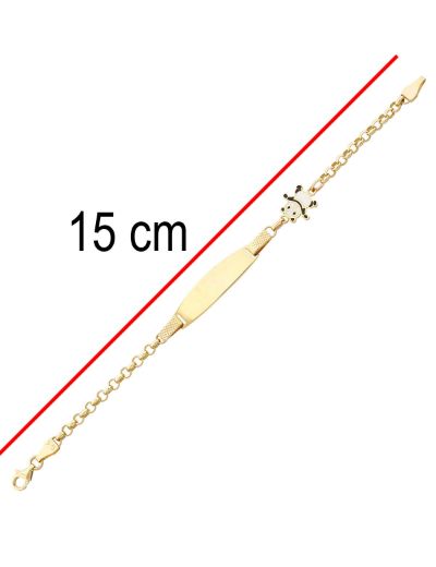 Panda Altın Çocuk Künye Bileklik resmi