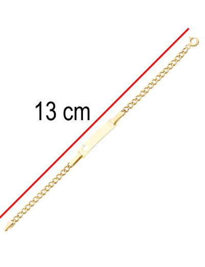 Altın Bebek Künye Bileklik-Kalp Figürlü resmi