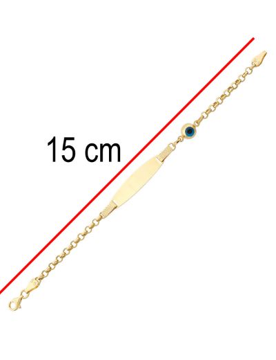 Göz Boncuklu Nazarlık Çocuk Künye Bileklik resmi