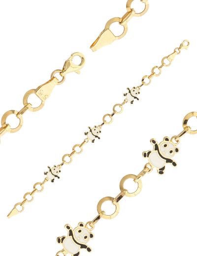 Panda Altın Çocuk Bileklik resmi