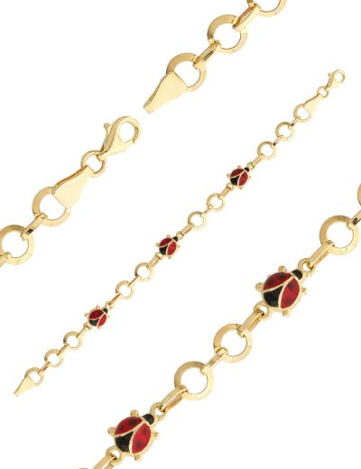 Uğur Böceği Altın Çocuk Bileklik resmi