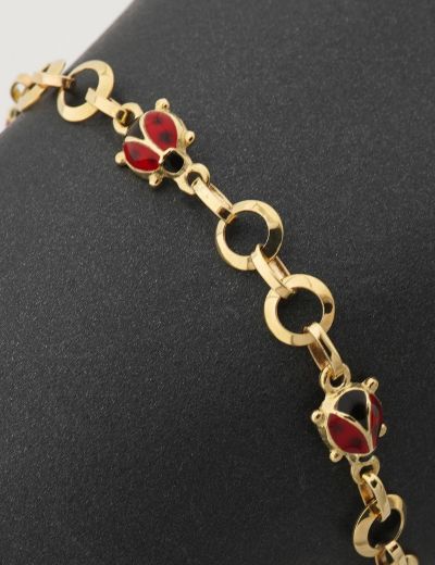 Uğur Böceği Altın Çocuk Bileklik resmi