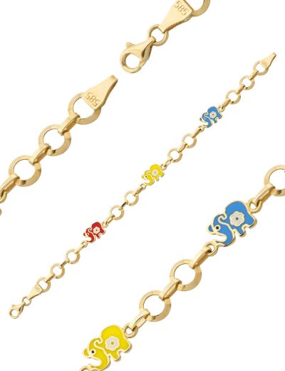 Fil Altın Çocuk Bileklik resmi