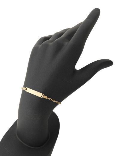 Klasik Altın Zincir Çocuk Künye resmi