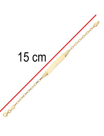 Klasik Altın Zincir Çocuk Künye resmi