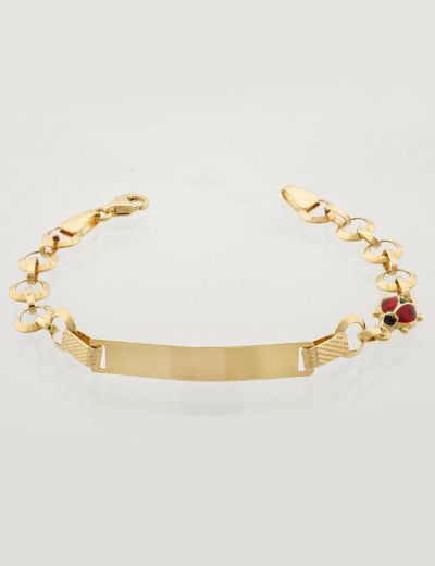 Uğur Böceği Altın Çocuk Künye Bileklik resmi