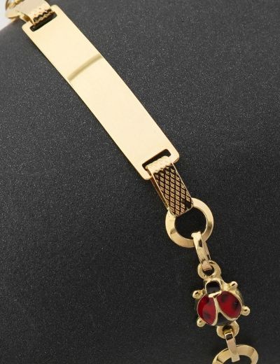 Uğur Böceği Altın Çocuk Künye Bileklik resmi