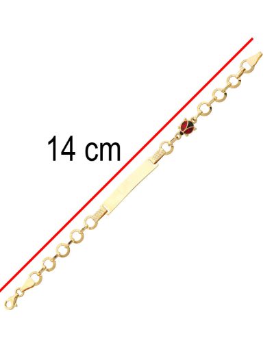 Uğur Böceği Altın Çocuk Künye Bileklik resmi