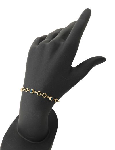 Göz Boncuğu Nazarlık Altın Çocuk Bileklik resmi