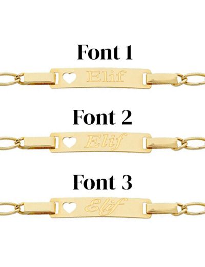 Figaro Zincir Yıldız Altın Çocuk Künye Bileklik resmi