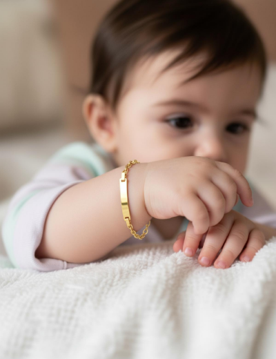 Altın Bebek Künye Bileklik resmi