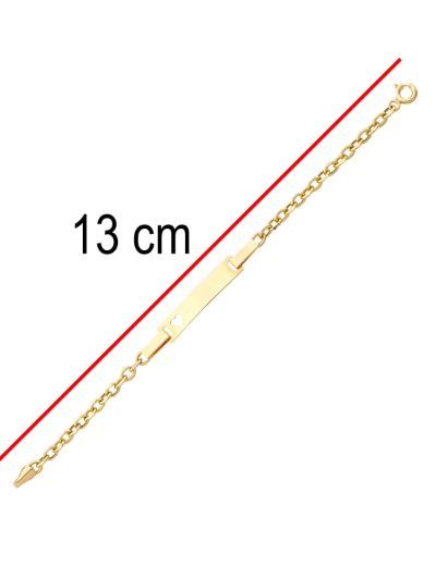 Altın Bebek Künye Bileklik-Kalp Figürlü resmi