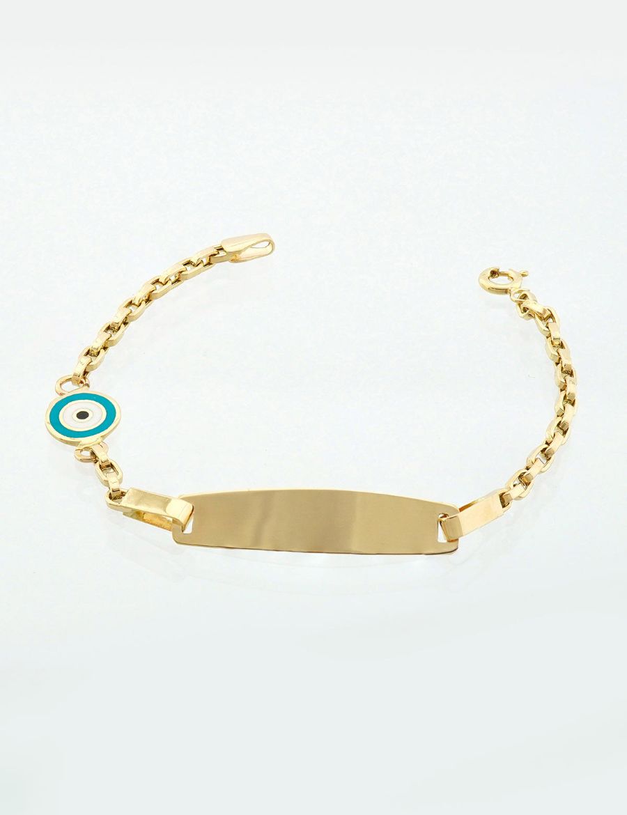 Mavi Mineli Bebek Künye Bileklik resmi