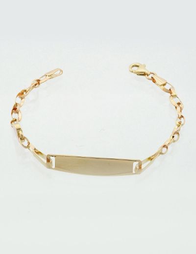 Mineli Kalp Çocuk Künye Bileklik resmi