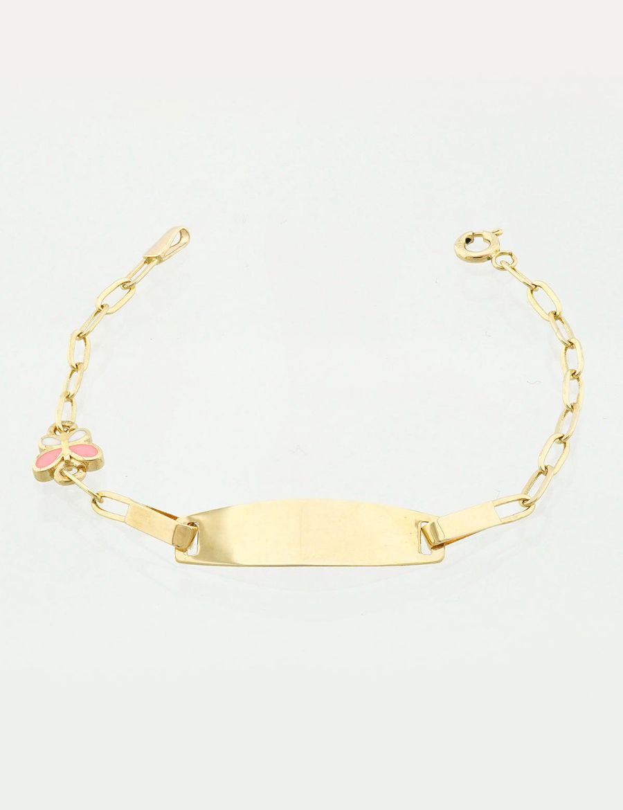 Mineli Kelebek Çocuk Künye Bileklik resmi