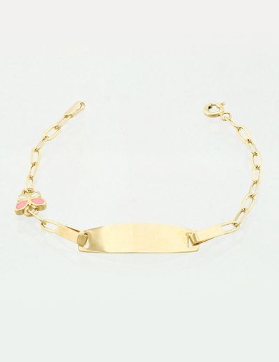 Mineli Kelebek Çocuk Künye Bileklik resmi