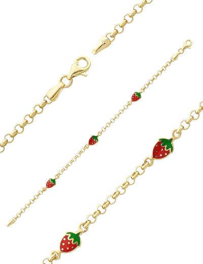 Zincir Çilek Çocuk Bileklik resmi