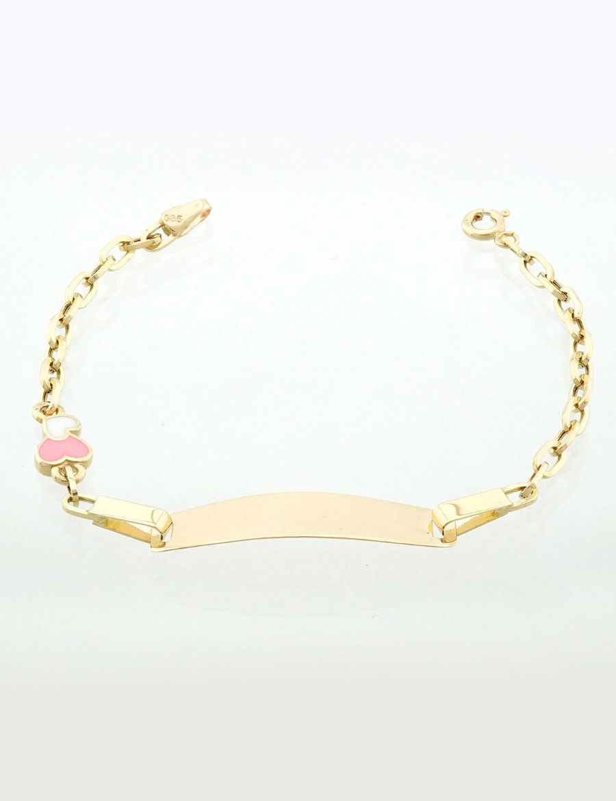 Kalp Mineli Çocuk Künye Bileklik resmi