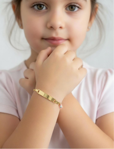 Mineli Göz Çocuk Künye Bileklik resmi