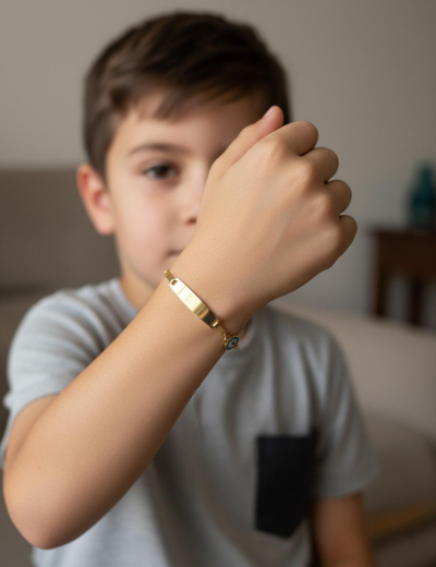 Mineli Göz Çocuk Künye Bileklik resmi