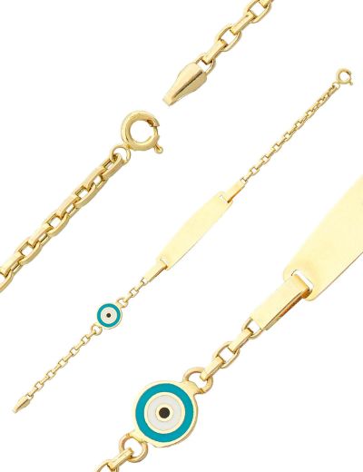 Mineli Göz Çocuk Künye Bileklik resmi