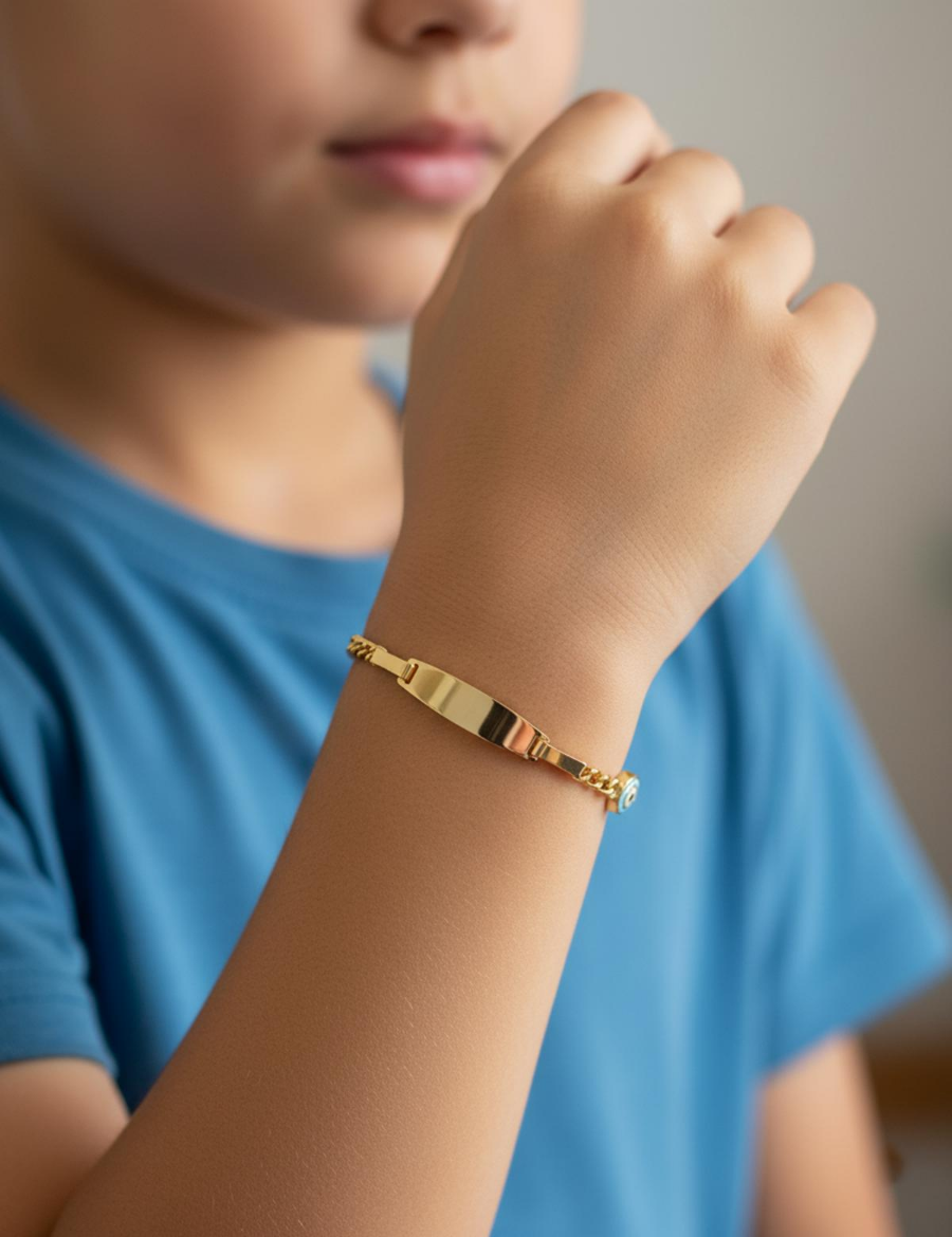 Mineli Göz Çocuk Künye Bileklik resmi