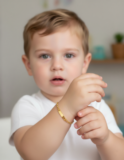 Altın Bebek Künye Bileklik resmi