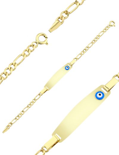 Altın Bebek Künye-Nazar Boncuklu resmi