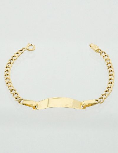 Klasik Altın Bebek Künye Bileklik resmi