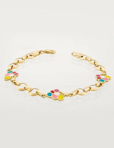 Balon Mineli Zincir Altın Çocuk Bileklik resmi