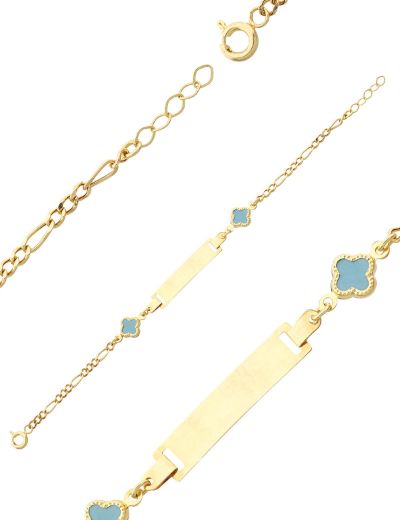 Yonca Altın Çocuk Künye Bileklik resmi