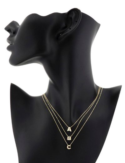 Klasik Harf Altın Kolye / 14 Ayar resmi