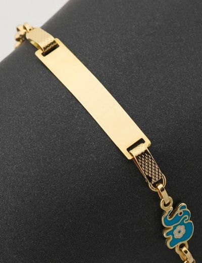 Fil Altın Çocuk Künye Bileklik resmi