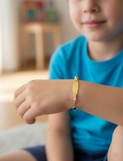 Göz Boncuklu Nazarlık Çocuk Künye Bileklik resmi