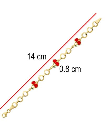 Kiraz Altın Çocuk Bileklik resmi
