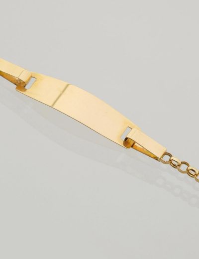 Klasik Altın Bebek Künye Bileklik resmi